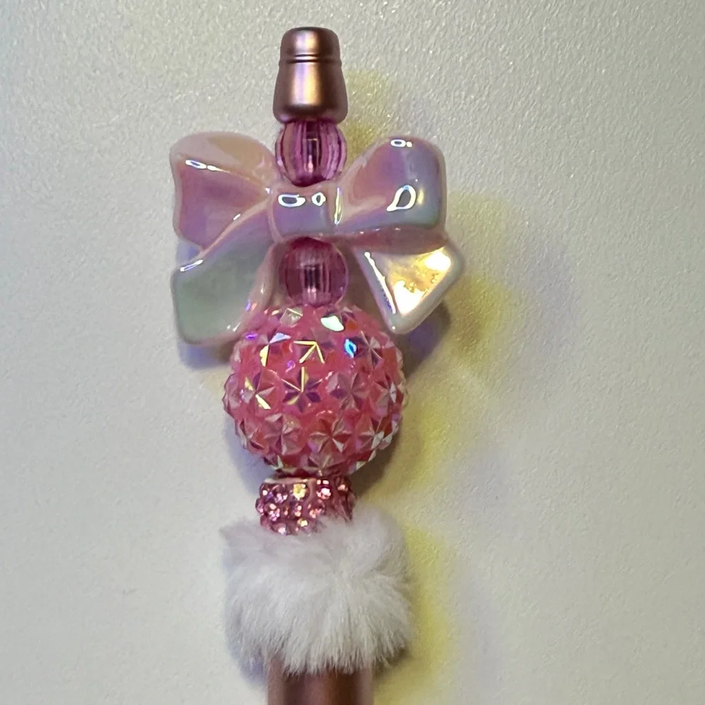 Handmade Beadable Bow Pen & Mystery Stickers